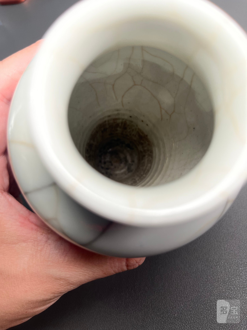 清雍正  仿哥釉广口梅瓶 - 图17